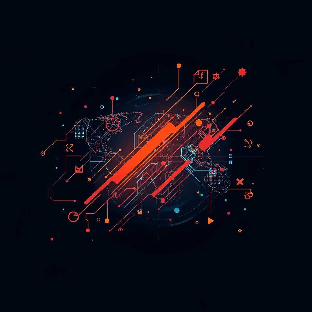 Digitales Netzwerk für LLMO und SEO — Datenströme verbinden KI-Suchmaschinen mit Unternehmens-Inhalten